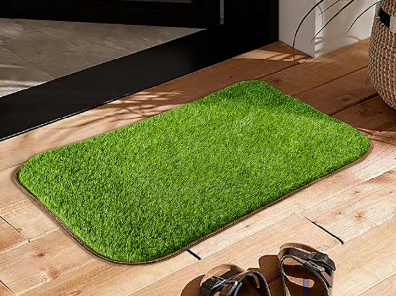 Simulation Lawn Artificial Grass Carpet Bath Mats Absorbent Non-Slip Bathroom Rugs