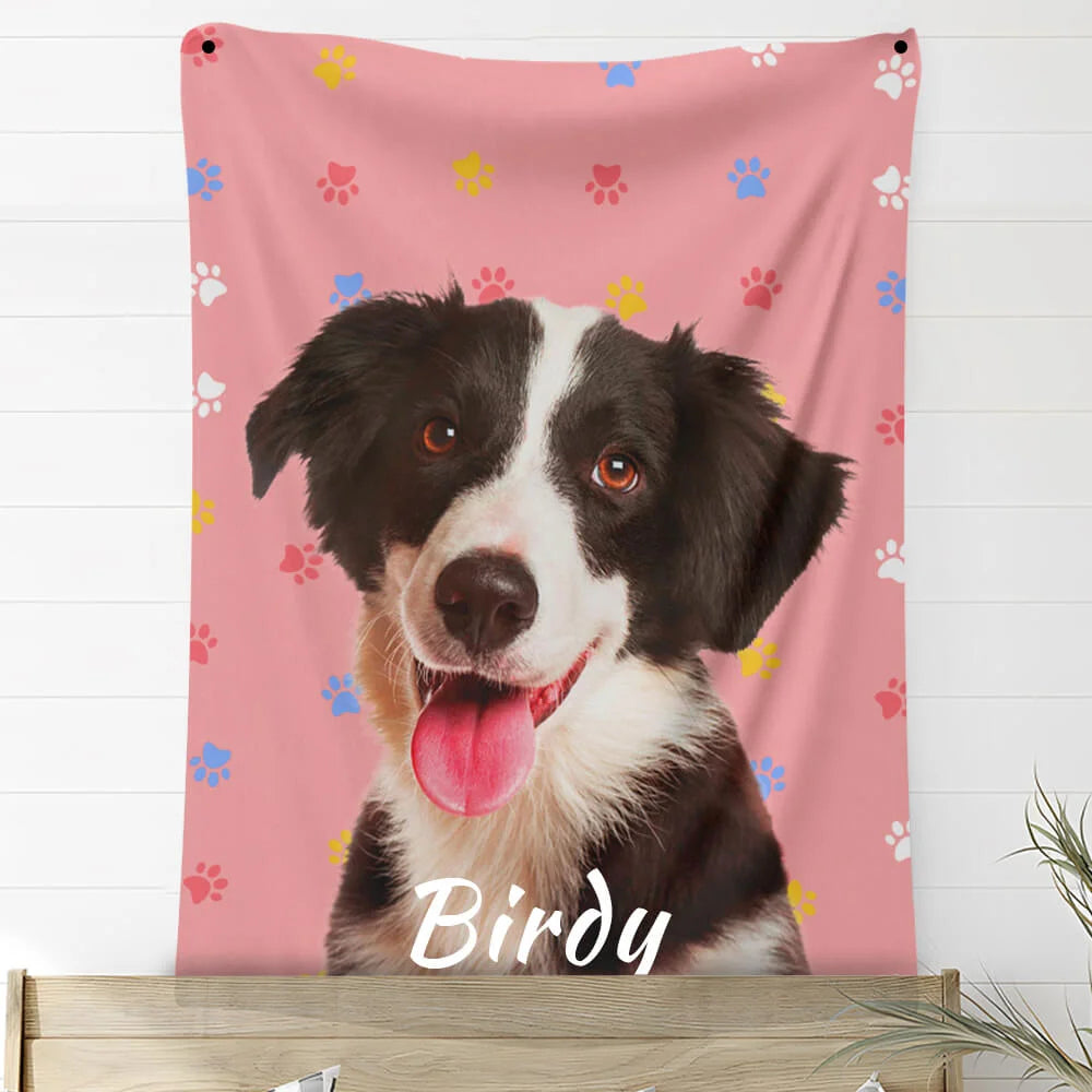 Custom Photo Blankets Personalized Photo Fleece Blanket Painting Style Blanket-For Pet 20