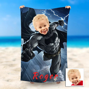 Custom Photo Blankets Personalized Photo Fleece Blanket Painting Style Blanket-Batman 09