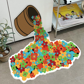 Creative Fun Rainbow Paint Bucket Pattern Niche Art Design Bedroom Living Room Home Carpets 02