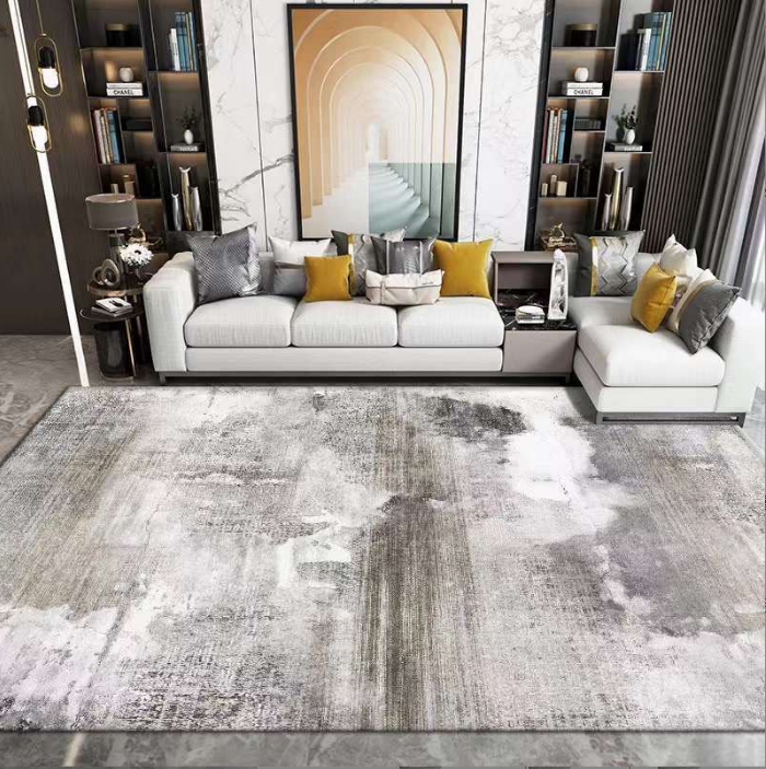 Minimalist Ink Splash  Foldable Faux Cashmere Living Room Coffee Table Bedroom Rug Bedside Rug 02