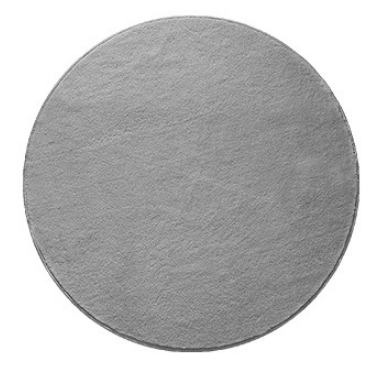 Simple Pure Grey Circle Faux Cashmere Bedroom Living Room Bedside Rug Plush Carpet