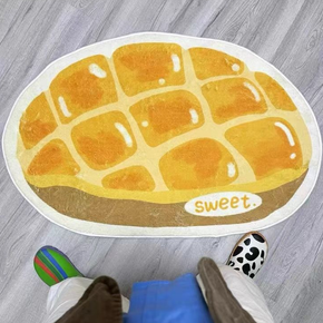 Pineapple Bun Cartoon Carpet Entry Doorway Room Shaped Absorbent Anti-slip Mats