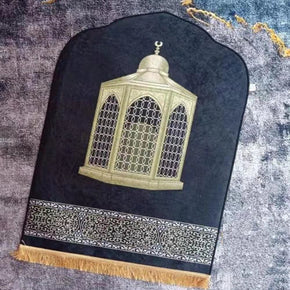 Retro Black Fringe Simple Non-slip Foldable Carpets For Living Room Dining Room Bedroom 03
