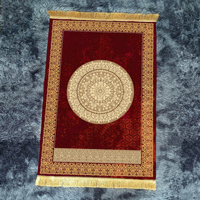 Retro Red Fringe Simple Non-slip Foldable Carpets For Living Room Dining Room Bedroom 22