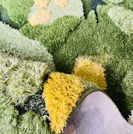 Green Moss Thicked Patterned Entryway Doormat Rugs Kitchen Bathroom Anti-slip Mats