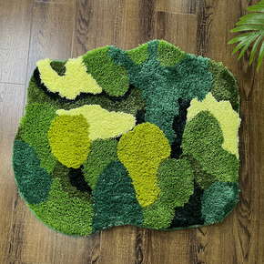 Green Moss Thicked Patterned Entryway Doormat Rugs Kitchen Bathroom Anti-slip Mats03