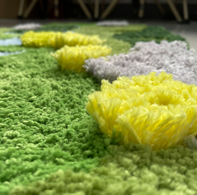 Green Moss Thicked Shaped Fleece Flocked Entryway Doormat Rugs Kitchen Bathroom Anti-slip Mats