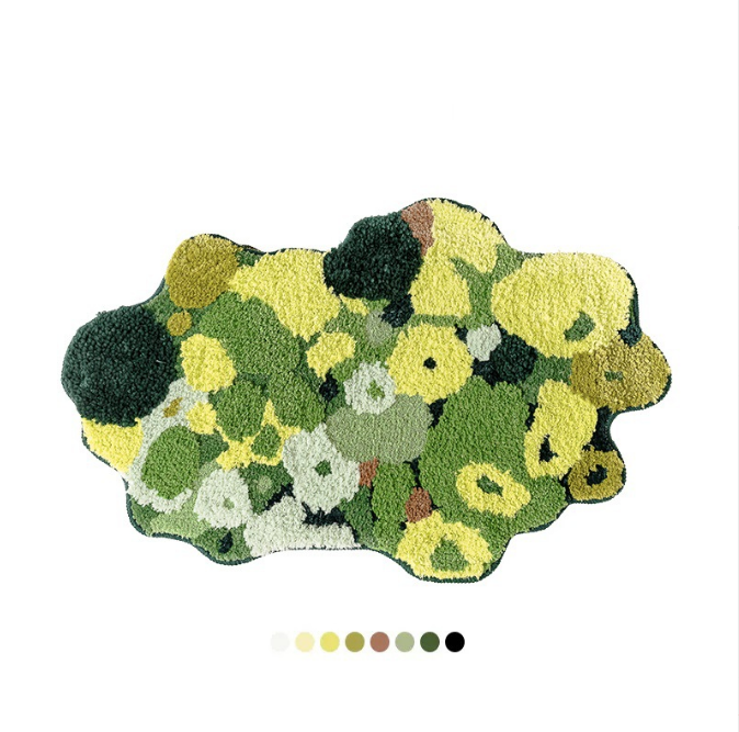 Forests And Flower Thicked Shaped Fleece Flocked Entryway Doormat Rugs Kitchen Bathroom Anti-slip Mats