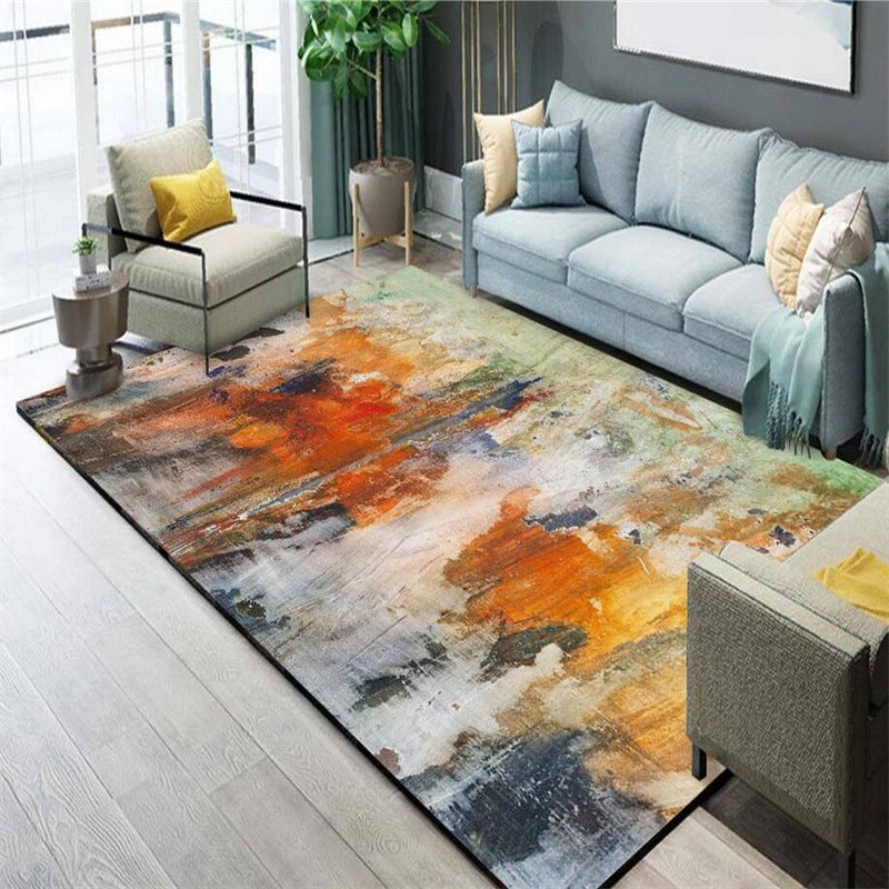 Abstract Ink Painting Watercolour Mats For Bedroom Children's Room Sofa Mat Easy Care Floor Mats