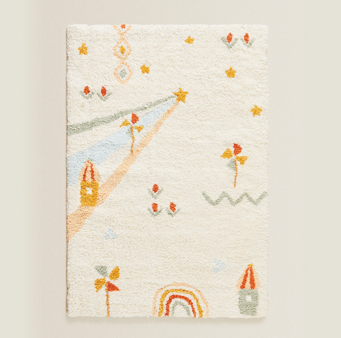 Cute Paradise Faux Cashmere Shaggy Area Rugs For Bedroom Living Room Office