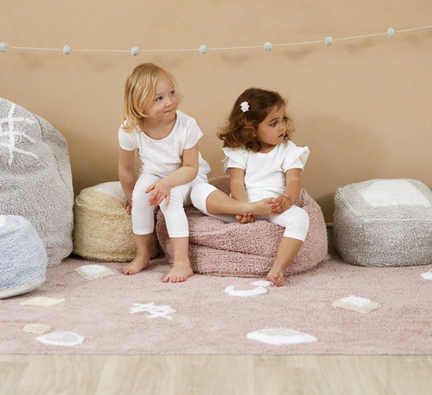 Cute Pink Faux Cashmere Shaggy Area Rugs For Bedroom Living Room Office