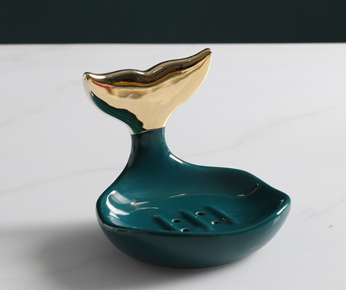Ceramic Fishtail Soap Dish Soap Holder
