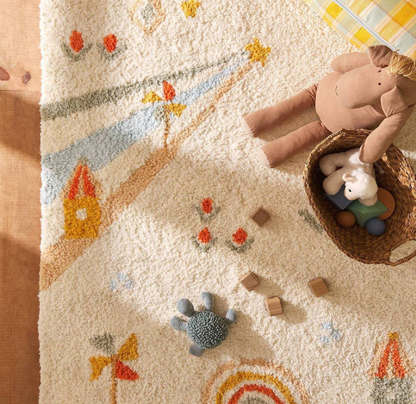 Cute Paradise Faux Cashmere Shaggy Area Rugs For Bedroom Living Room Office