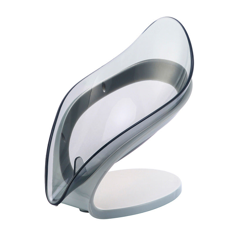 Not Punched Self Draining Soap Dish Easy Clean Soap Holder Standing Style Suction Cup Soap Dish Holder Suitable for Shower Bathroom Kitchen Sink