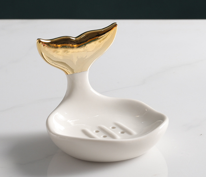 Ceramic Fishtail Soap Dish Soap Holder