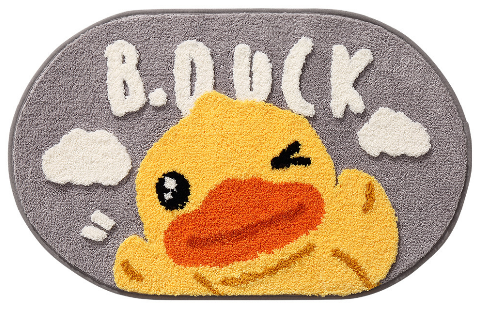 B.duck Bathroom Water-absorbent Thick Flocked Mats Bathroom Foot Mats Household Toilet Doorway Mats 05