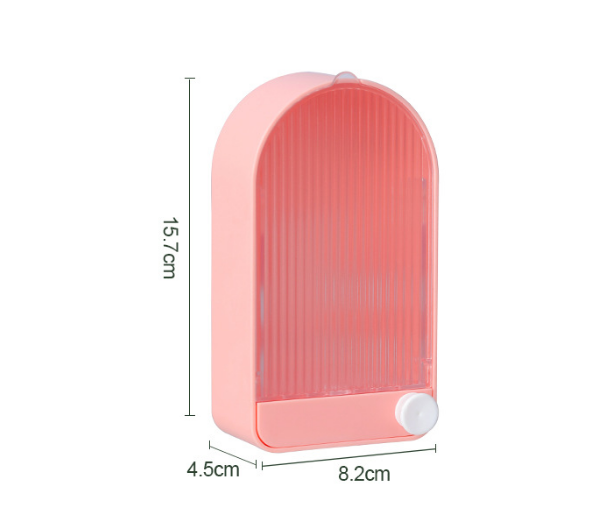 Wall-mounted Without Punching With Cover Self Draining Soap Dish Soap Holder
