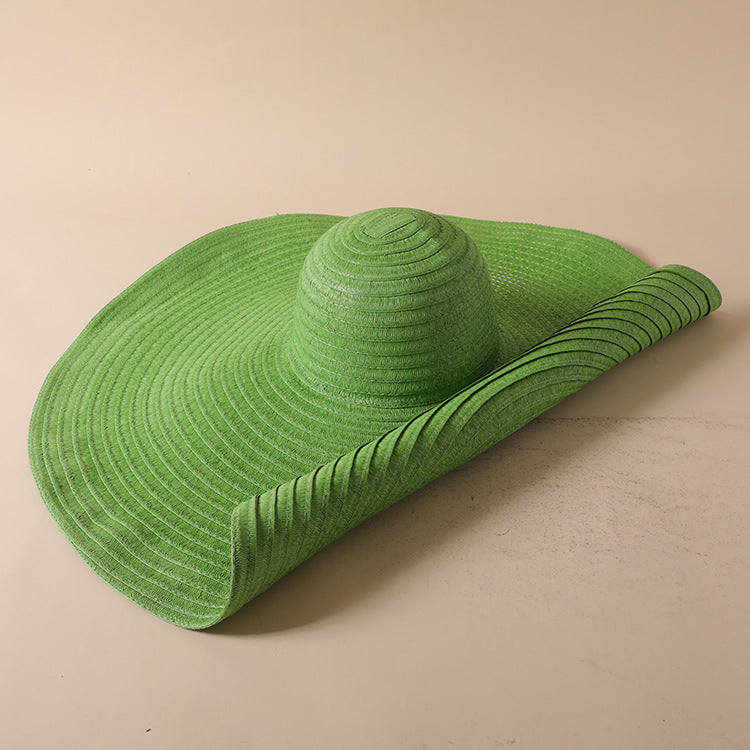 Oversized Beach Multicolour Braided Sun Hat