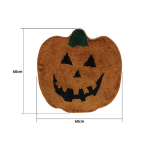 Halloween Pumpkin Mat Creative Skull & Bones Holiday Horror Decoration Entrance Carpet Absorbent Anti-slip Bathroom Doormats