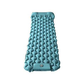 Blue Ultralight Inflatable Sleeping Mat with Built-in Foot Pump, Upgraded Durable Compact Waterproof Camping Air Mattress for Camping, Backpacking, Hiking, Tent Trap Traveling