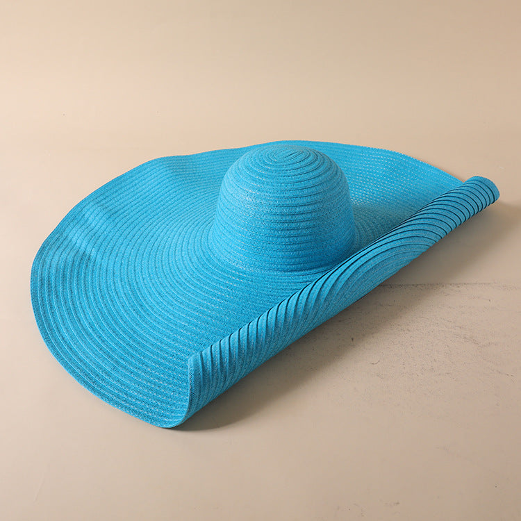 Oversized Beach Multicolour Braided Sun Hat