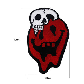 Halloween Pumpkin Mat Creative Skull & Bones Holiday Horror Decoration Entrance Carpet Absorbent Anti-slip Bathroom Doormats