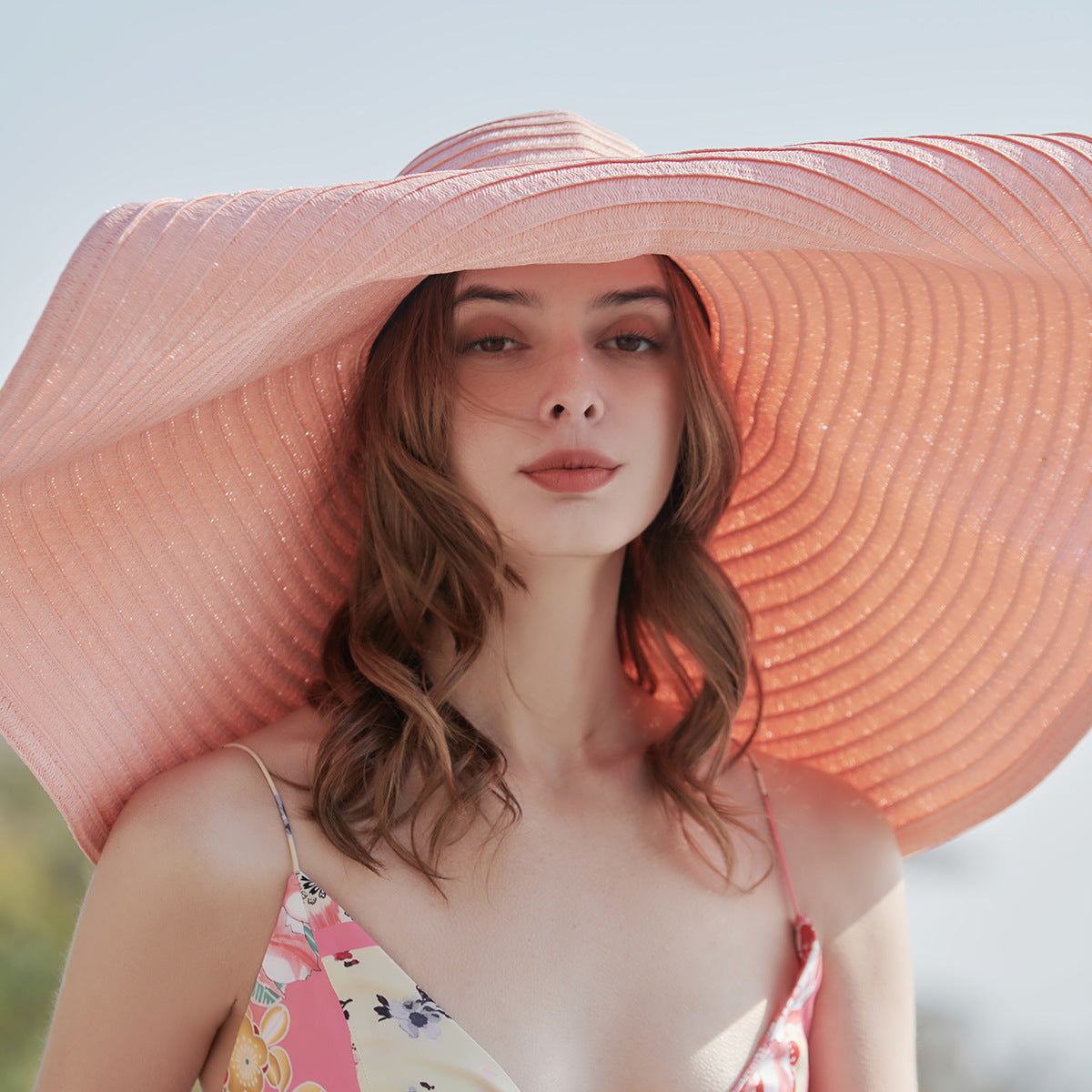 Oversized Beach Multicolour Braided Sun Hat