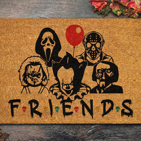 Horror Halloween Clowns Bones Skeletons Anti-slip Absorbent Bathroom Kitchen Carpet 09
