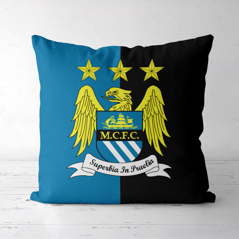 M.C F.C.® Logo- Football Pillow Case