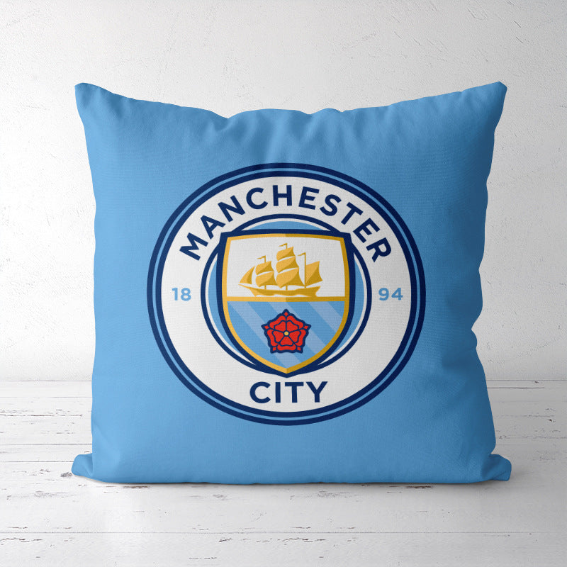 M.C F.C.® Logo- Football Pillow Case