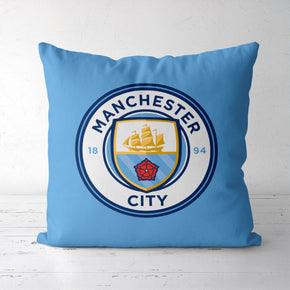 M.C F.C.® Logo- Football Pillow Case