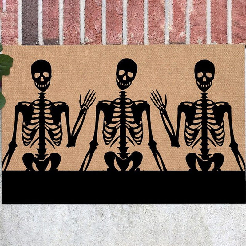 Clown Halloween Doormat Skeleton Grimace Floor Mat Bathroom Mat 60