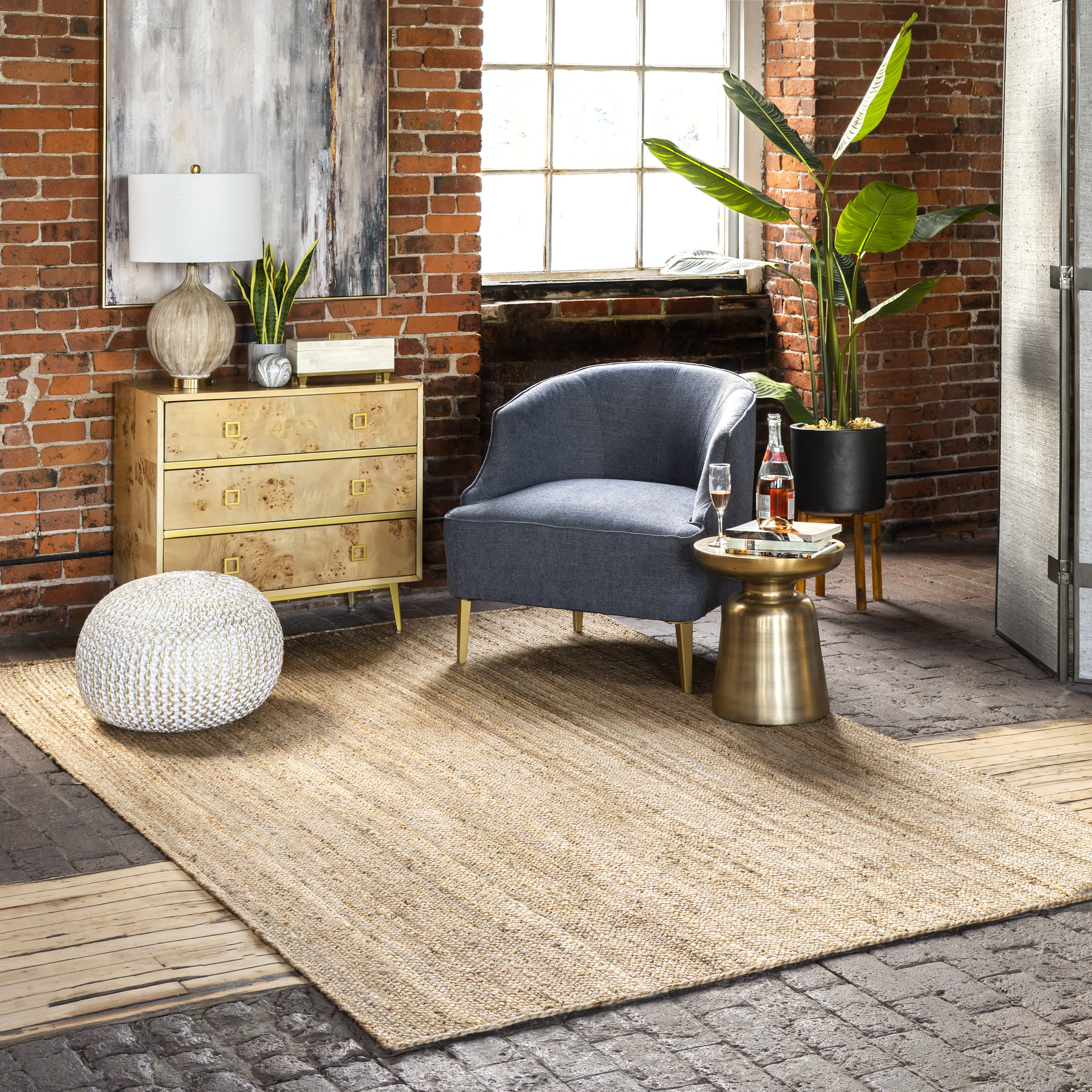 Handmade Jute Rug – 100% Natural Fiber, Braided, Eco-Friendly & Sustainable Home Decor Rug