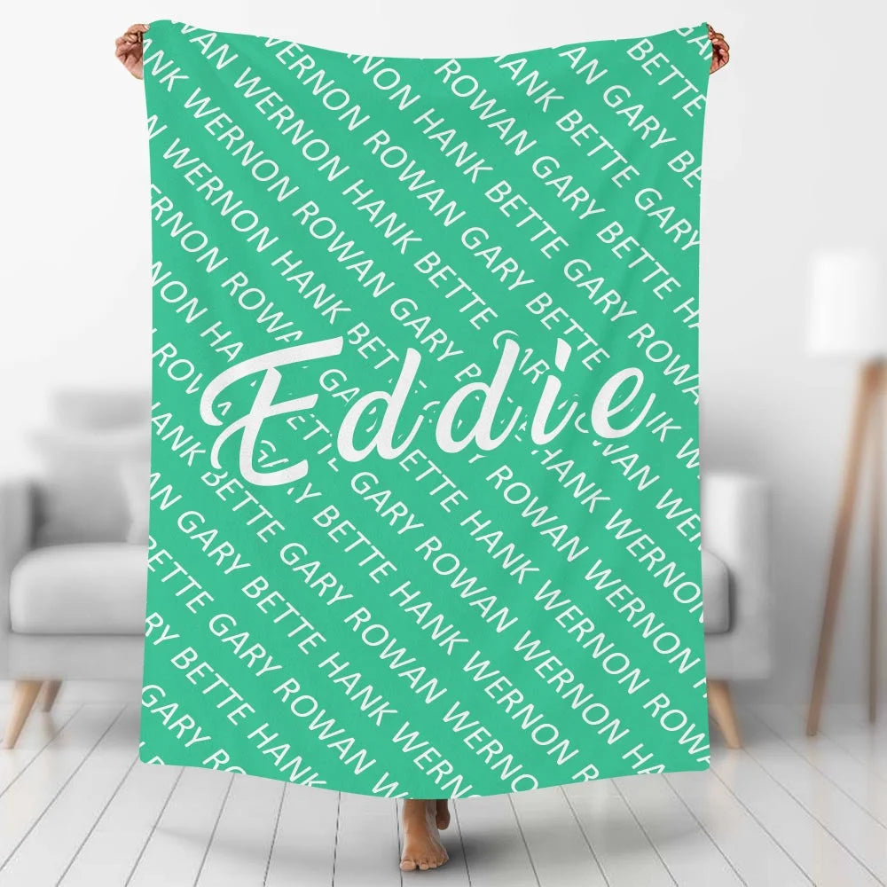 Custom Photo Blankets Personalized Photo Fleece Blanket Painting Style Blanket-Custom Your Name 18