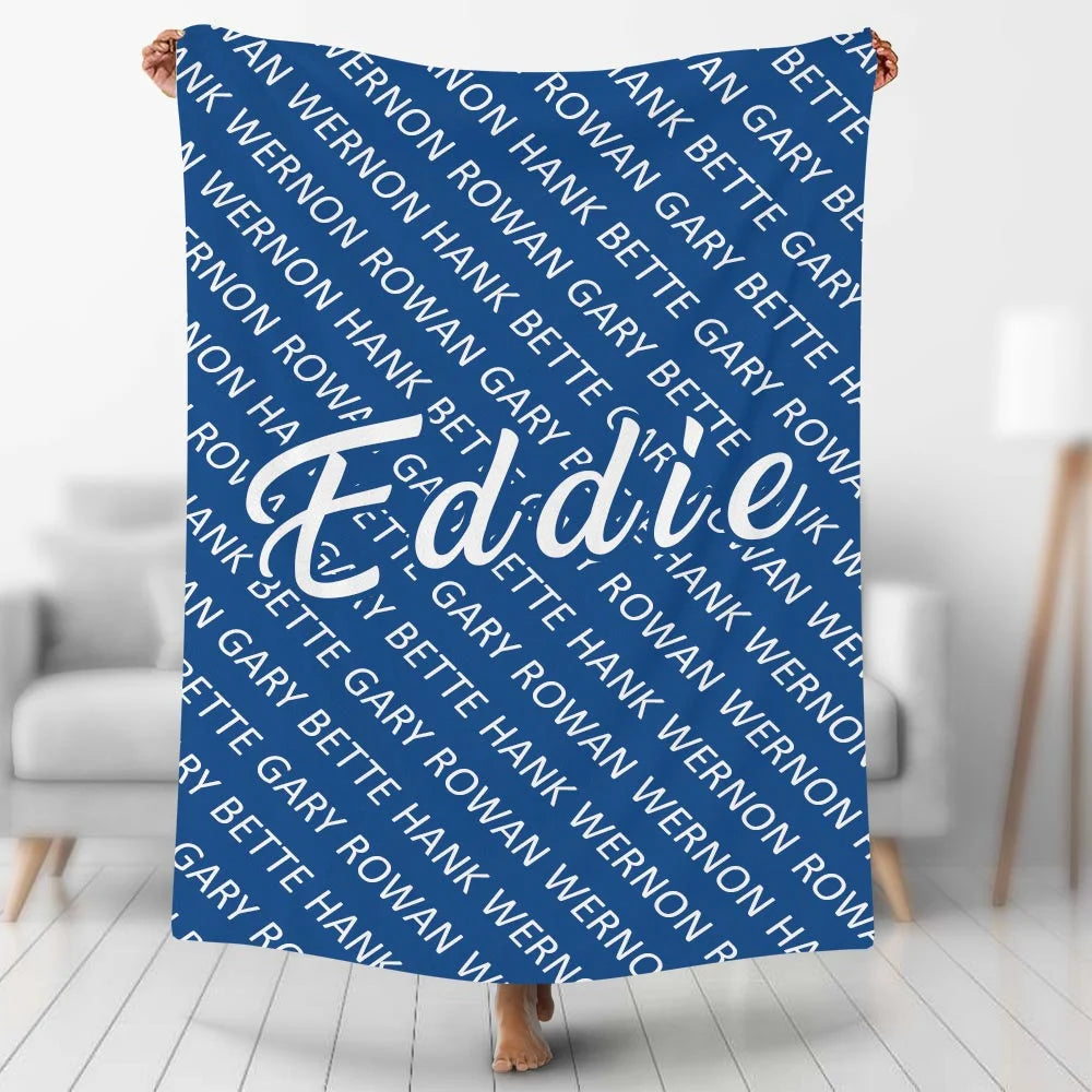 Custom Photo Blankets Personalized Photo Fleece Blanket Painting Style Blanket-Custom Your Name 18