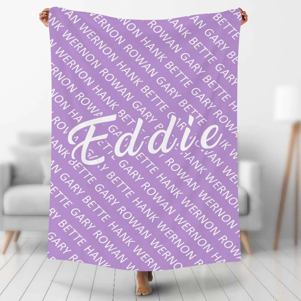 Custom Photo Blankets Personalized Photo Fleece Blanket Painting Style Blanket-Custom Your Name 18