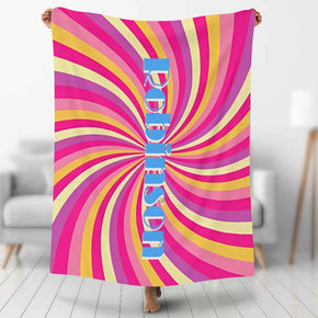 Custom Photo Blankets Personalized Photo Fleece Blanket Painting Style Blanket-Custom Your Name 07