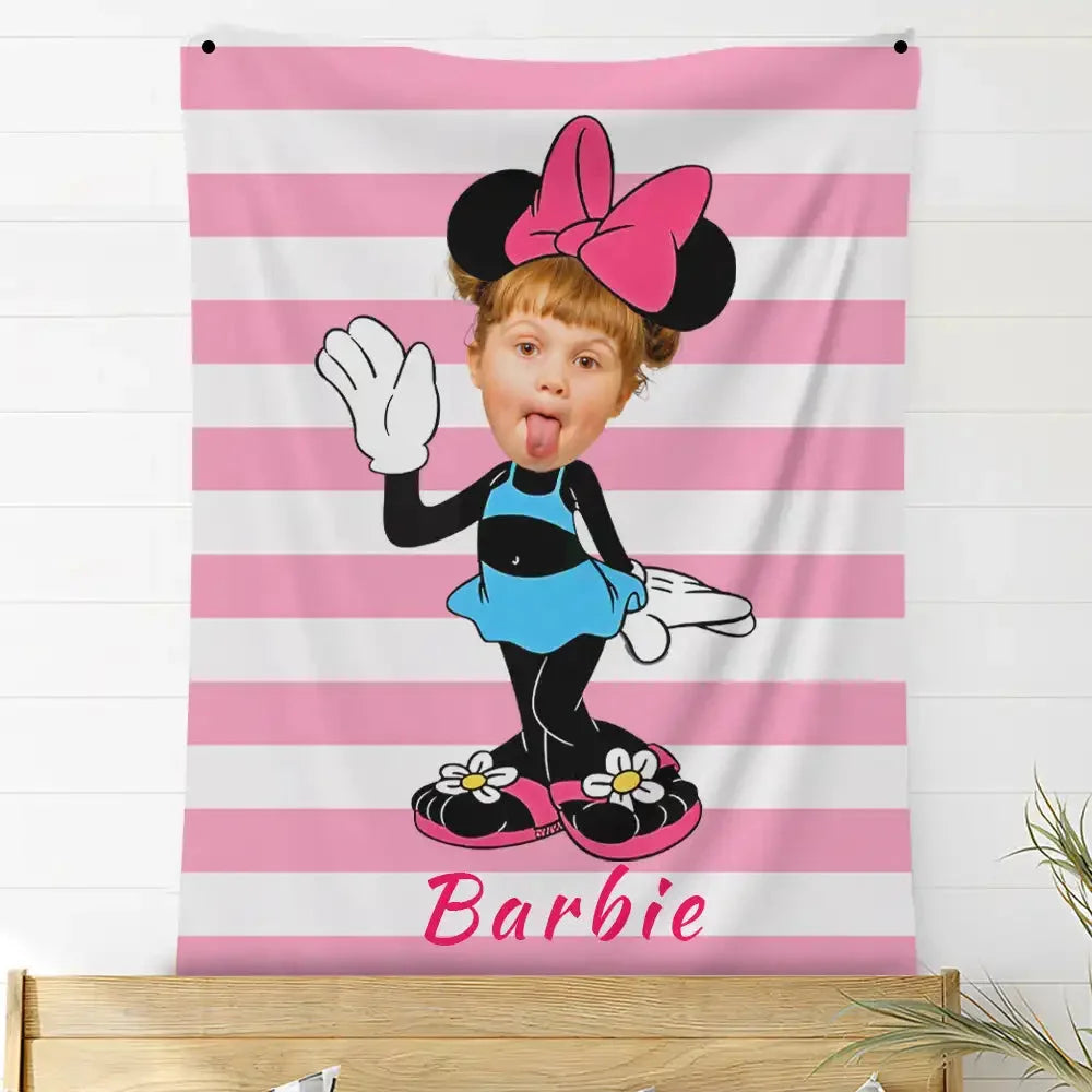 Custom Photo Blankets Personalized Photo Fleece Blanket Painting Style Blanket-Disney 10