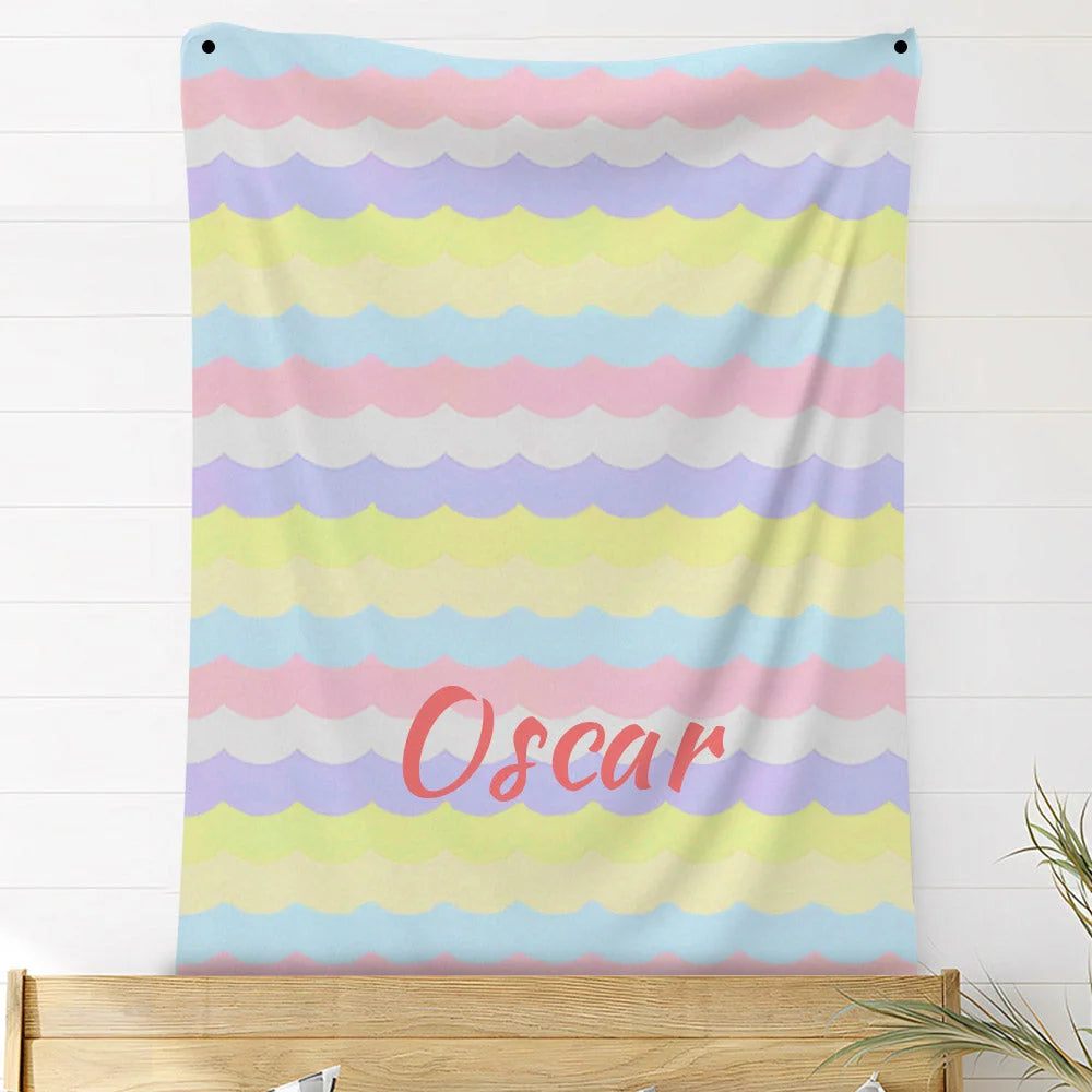 Custom Photo Blankets Personalized Photo Fleece Blanket Painting Style Blanket-Custom Your Name 16