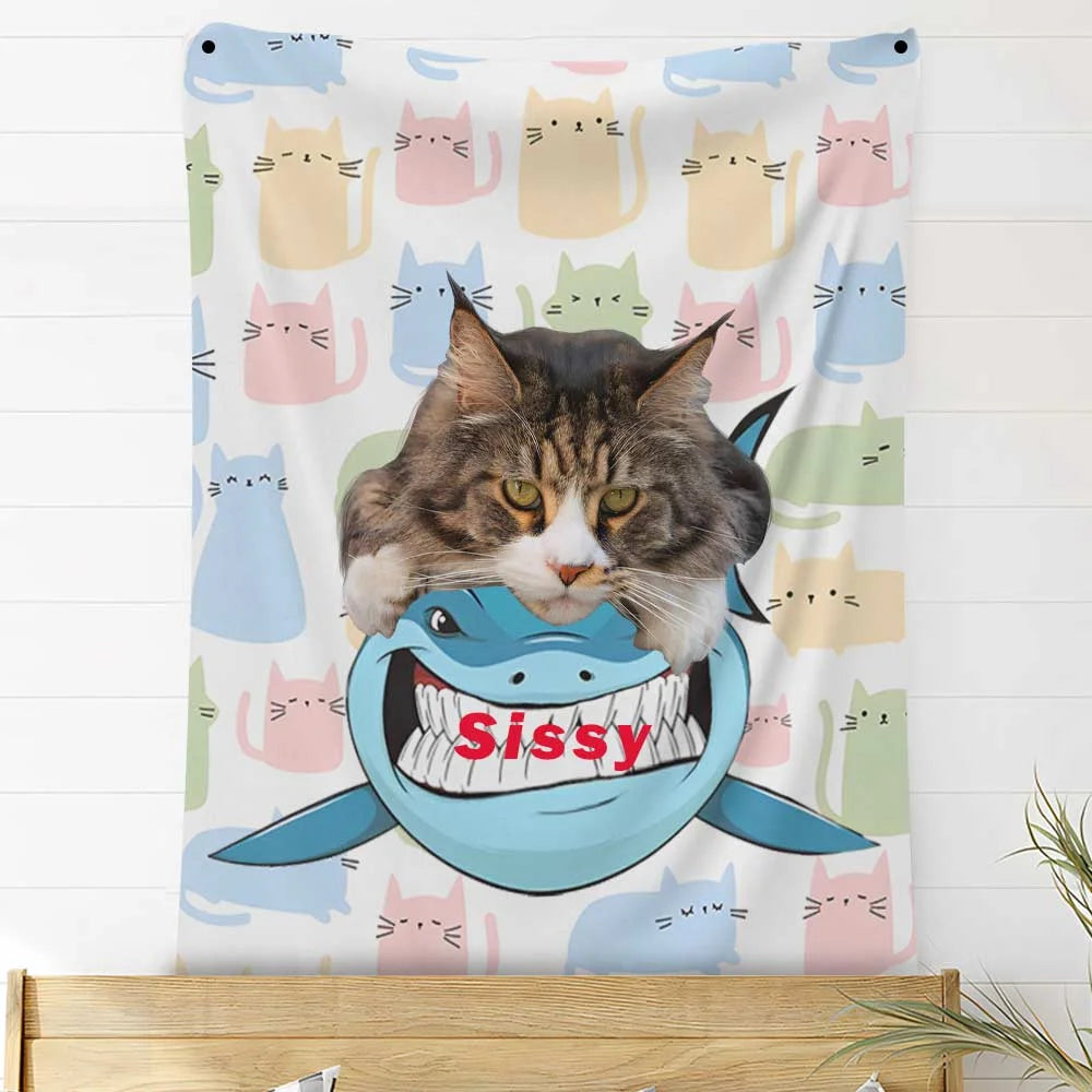 Custom Photo Blankets Personalized Photo Fleece Blanket Painting Style Blanket-For Pet 14
