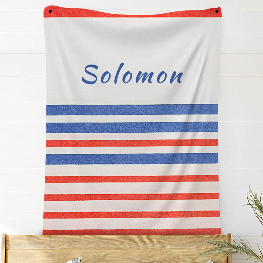 Custom Photo Blankets Personalized Photo Fleece Blanket Painting Style Blanket-Custom Your Name 15