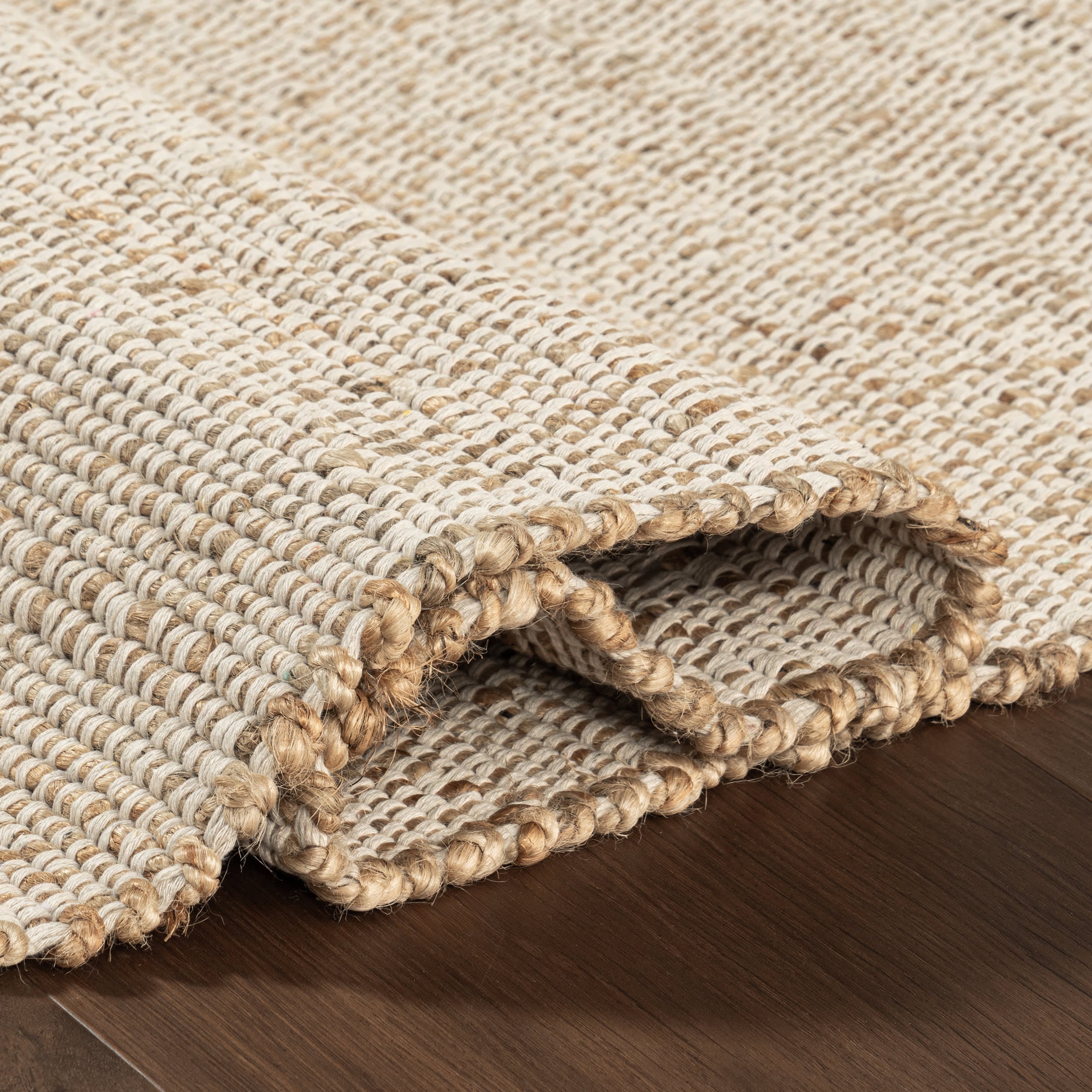 Handmade Jute & Cotton Rug – Flatweave, Eco-Friendly, Natural Fiber, Responsibly Handcrafted, Sustainable Home Decor