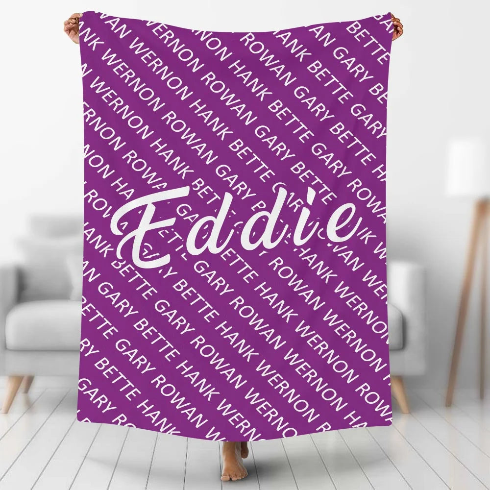 Custom Photo Blankets Personalized Photo Fleece Blanket Painting Style Blanket-Custom Your Name 18