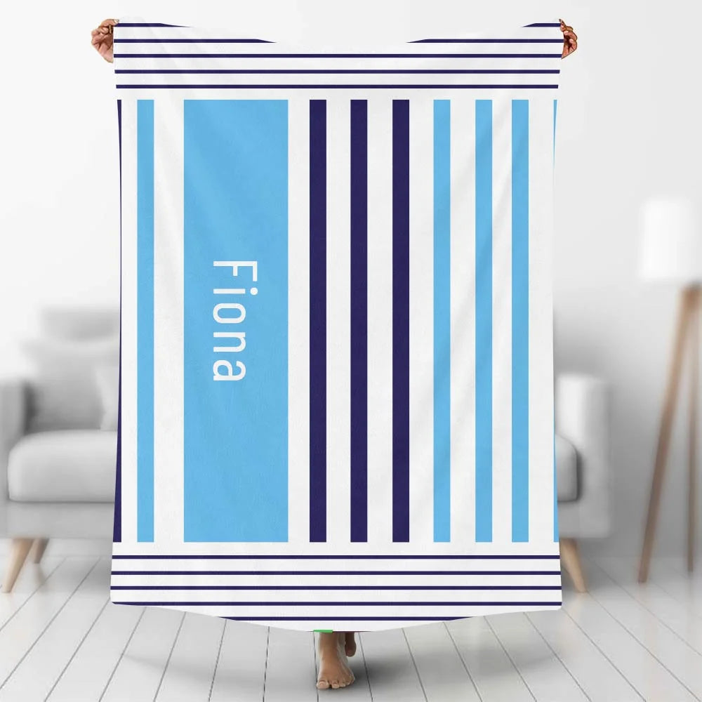 Custom Photo Blankets Personalized Photo Fleece Blanket Painting Style Blanket-Custom Your Name 17