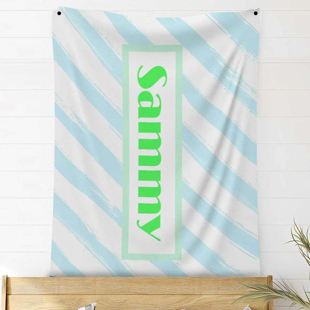 Custom Photo Blankets Personalized Photo Fleece Blanket Painting Style Blanket-Custom Your Name 14
