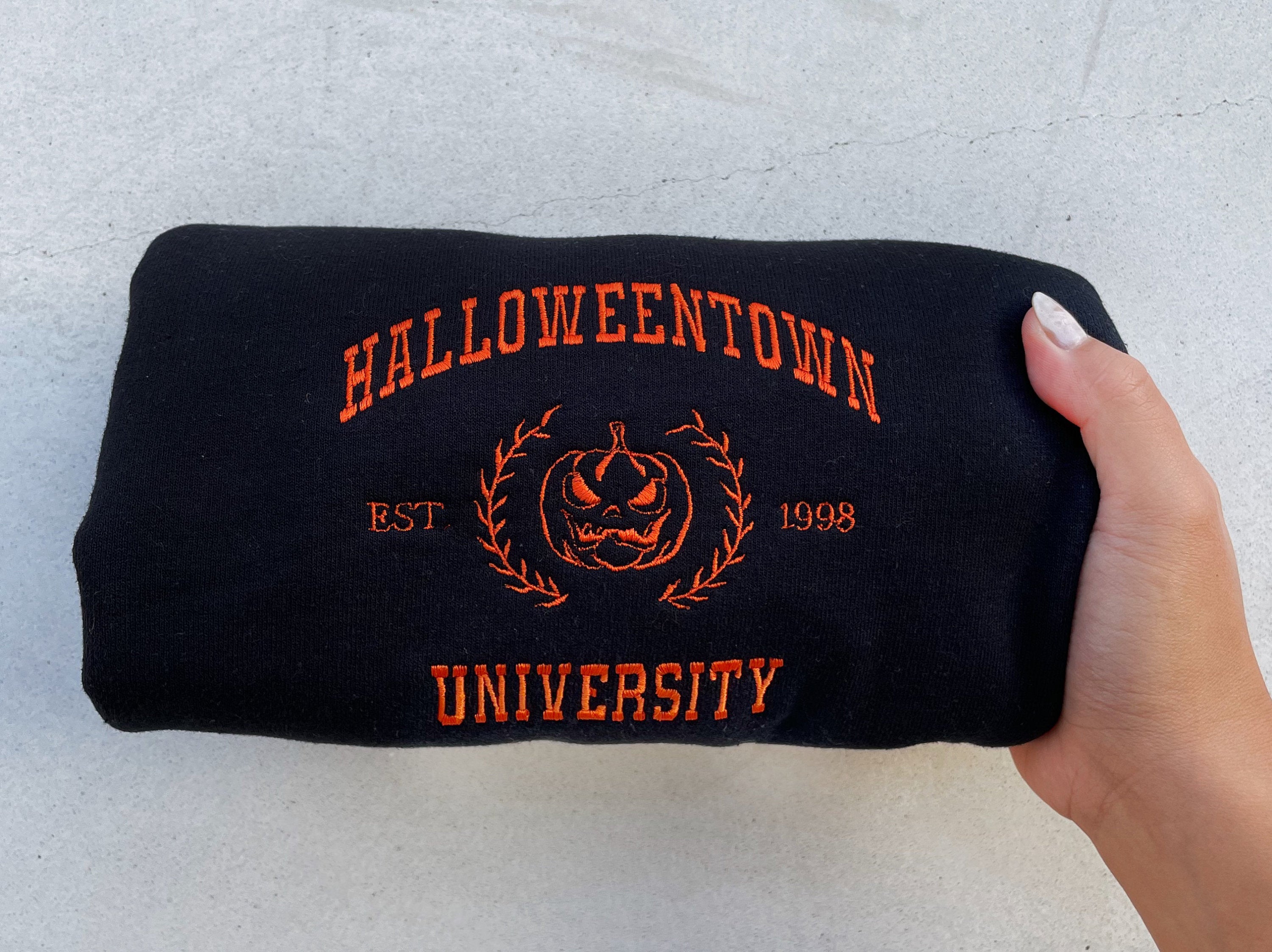 Cartoon Sweatshirt Embroidered Halloween Sweatshirt