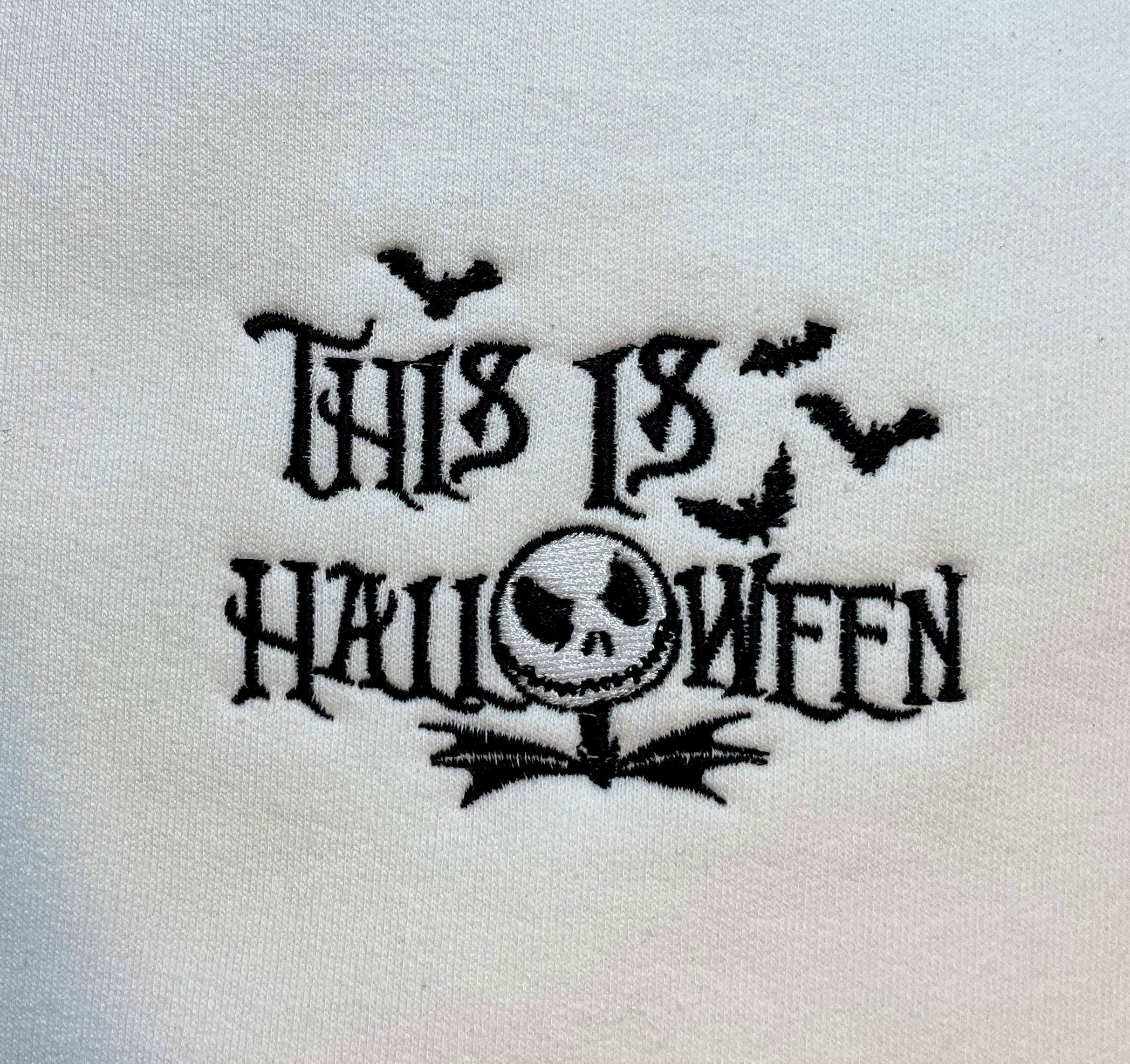 Cartoon Sweatshirt  Embroidered Halloween Sweatshirt SweaterJack Skellington Nightmare Before Christmas