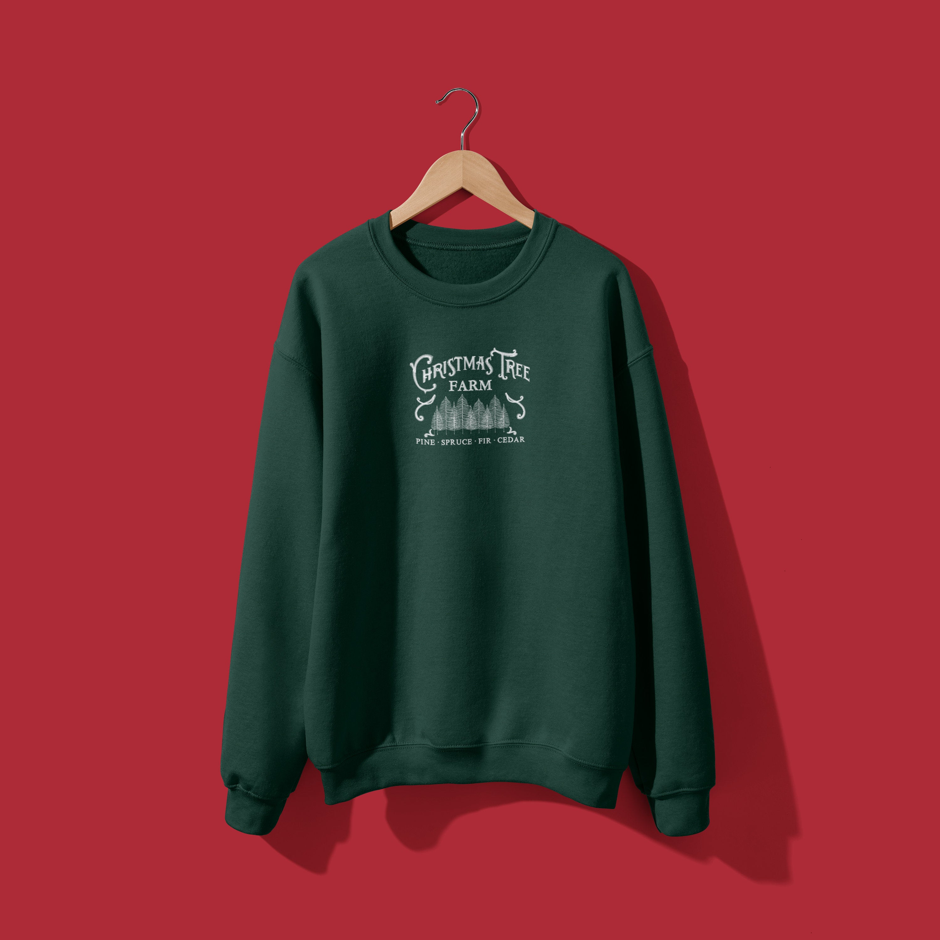 Cartoon Sweatshirt Christmas Tree Farm Sweatshirt
