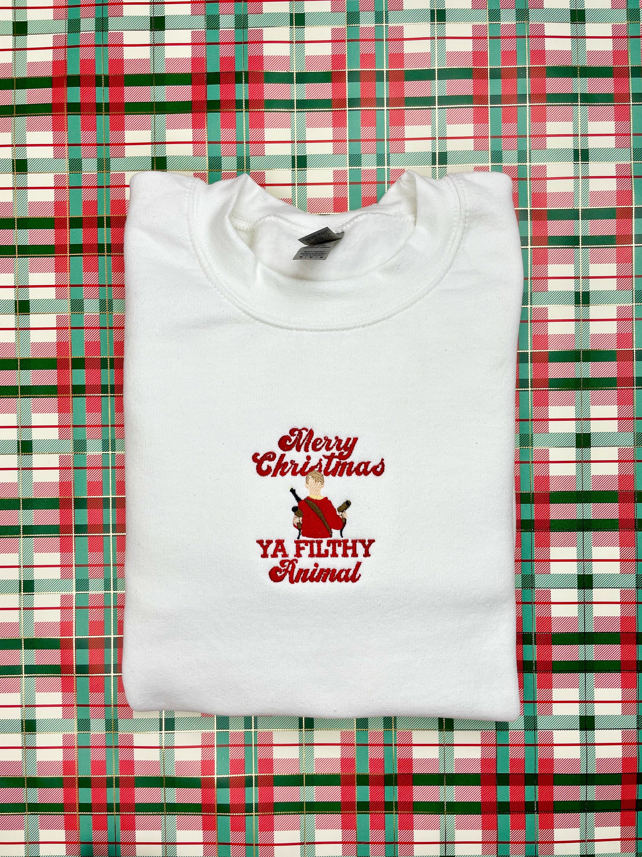 Cartoon Sweatshirt Embroidered Christmas Sweater Christmas Movie Sweatshirt